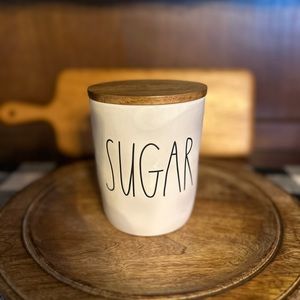 Rae Dunn by Magenta SUGAR Small Canister Wood Lid